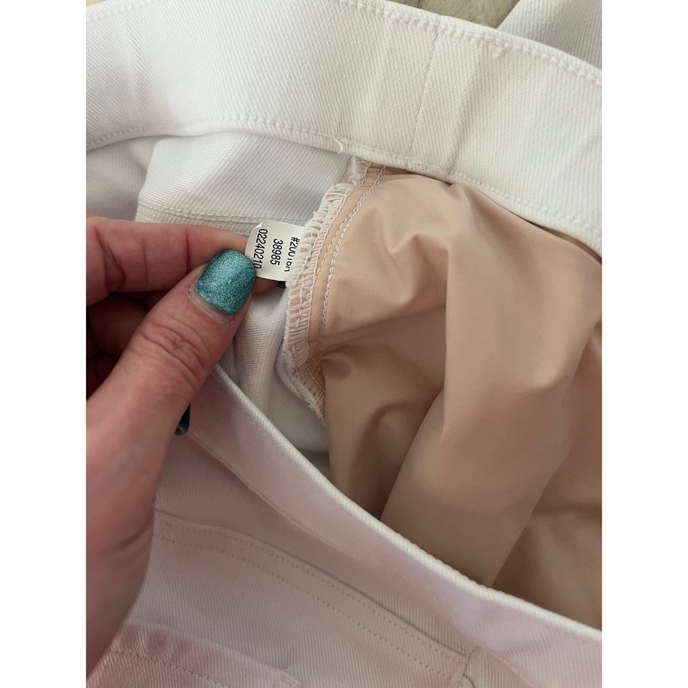 Spanx Perfect‎ Cropped Leggings White EUC Size LARGE - Picture 7 of 7